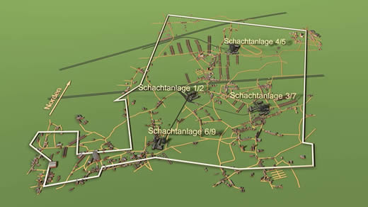 Abb. 8: Die Schachtanlagen der Zeche Zollverein.